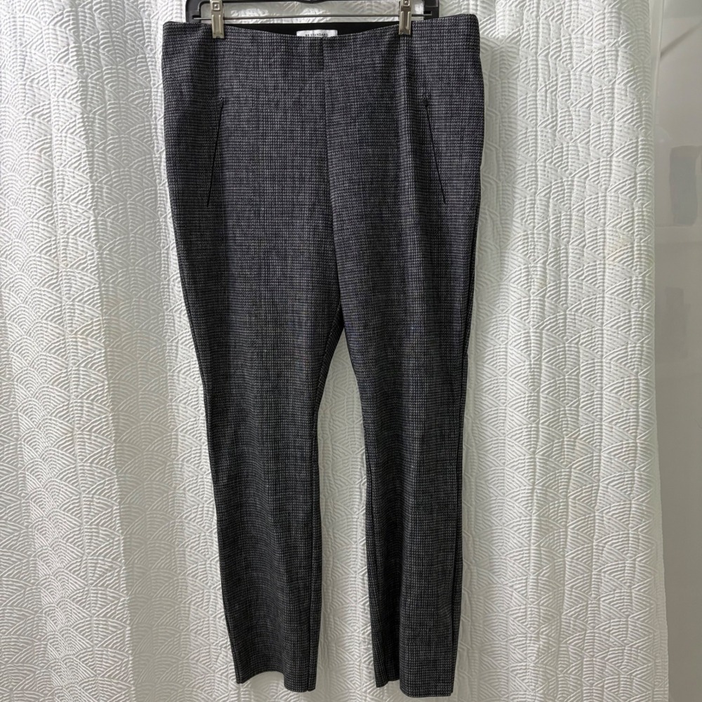 BR Standard Houndstooth Career Pants Stretch Pull On Trousers Gray Size 16‎